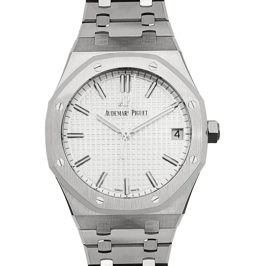 Royal Oak 15500 White Dial