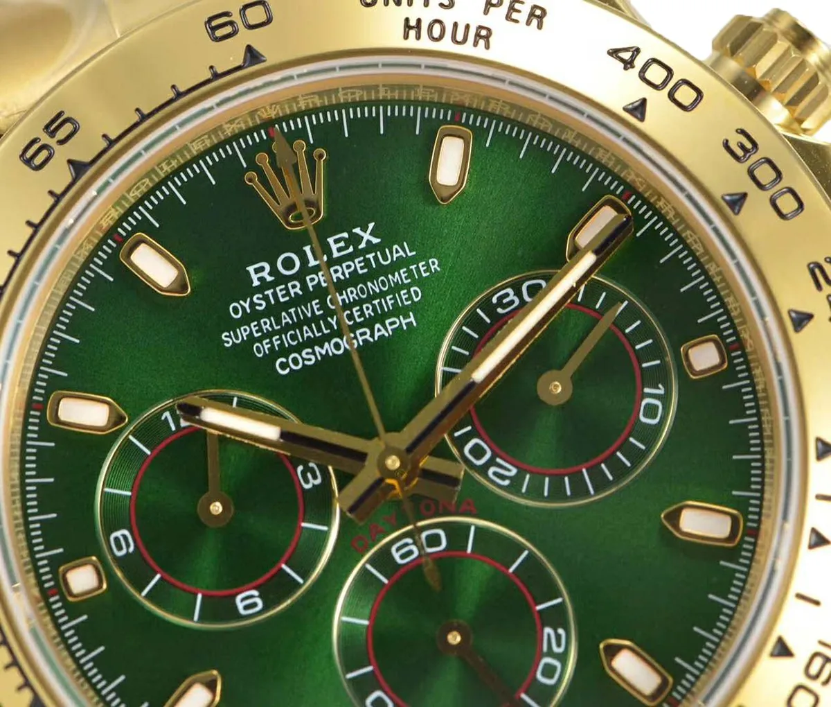Daytona 116508 esfera verde en oro amarillo - Imagen 4