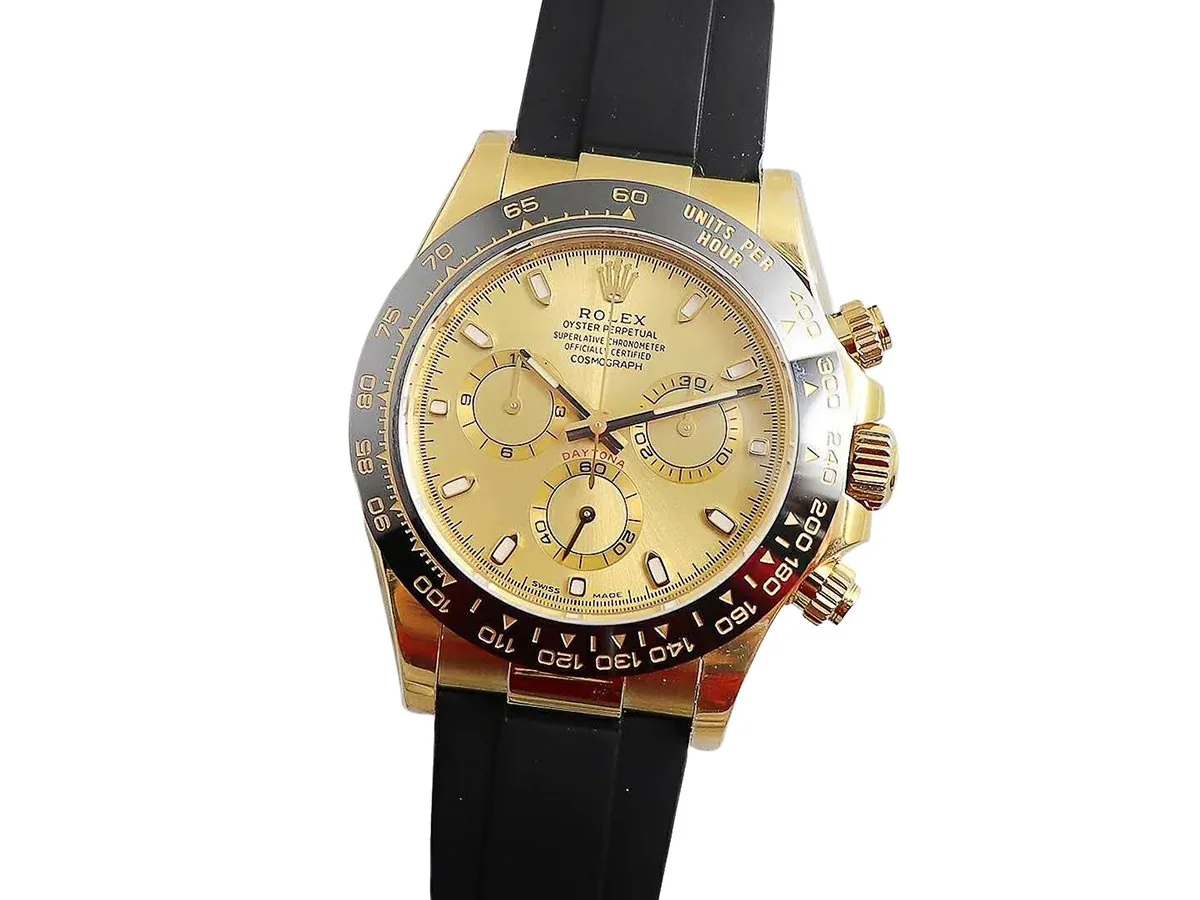Daytona 116518LN champagnerfarbenes Zifferblatt in Gelbgold – Bild 2