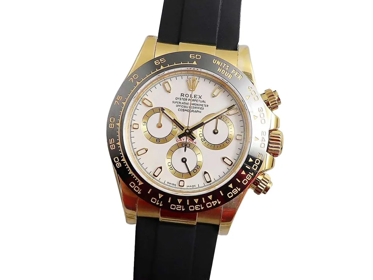 Daytona 116518LN cadran blanc en or jaune – Image 2