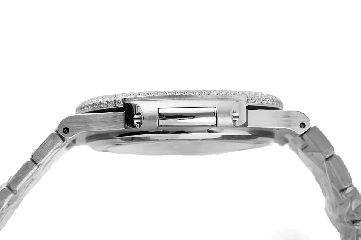 Nautilus Jumbo 5711 cadran diamants en or blanc pavé de diamants – Image 9