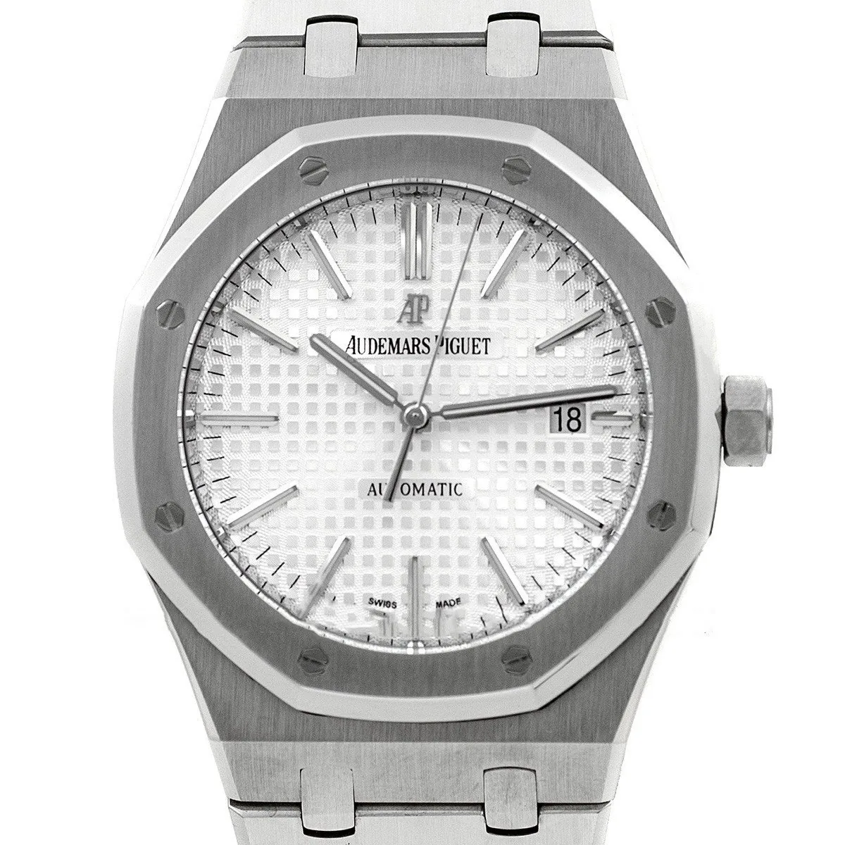 Royal Oak 15400 Stahl weißes Zifferblatt