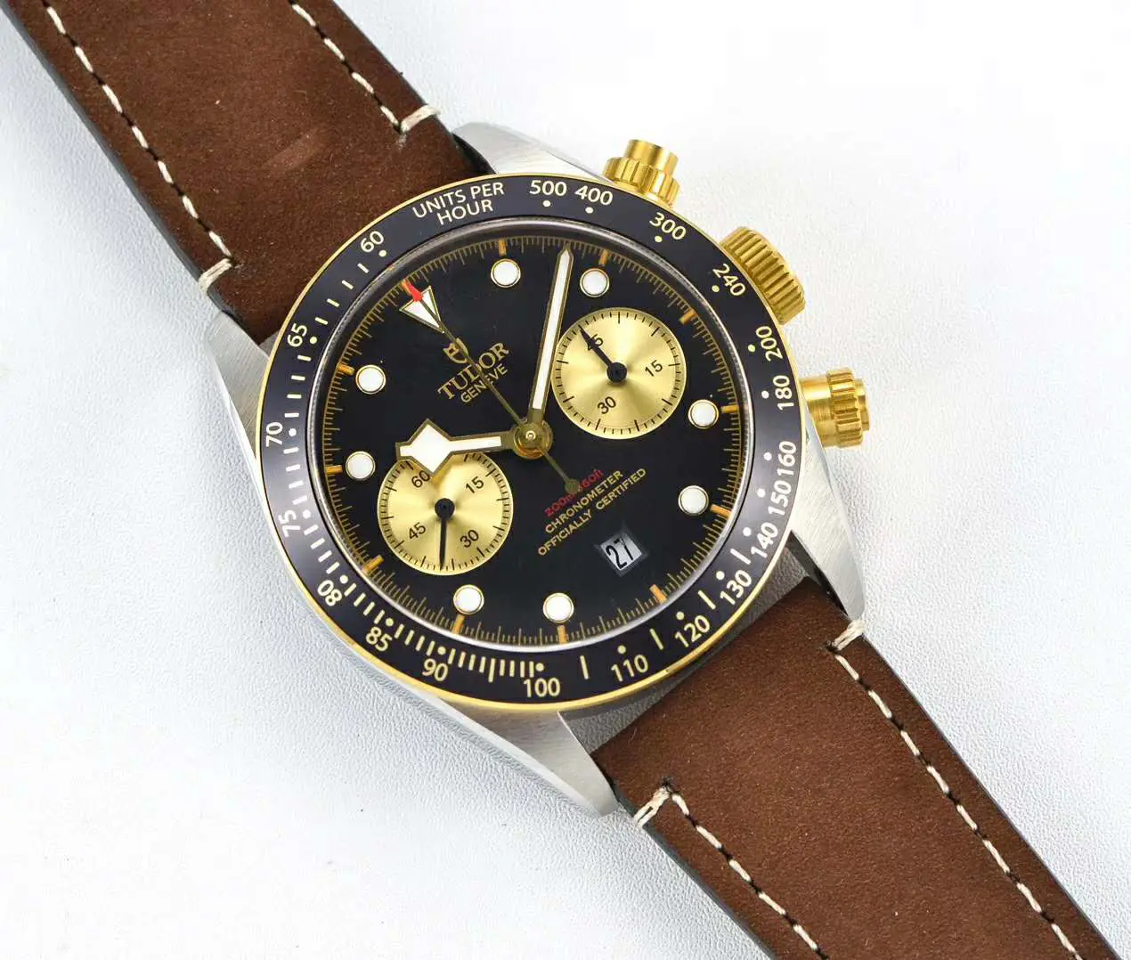 Black Bay Chrono S&G Ref: M79363N am Lederarmband – Bild 2