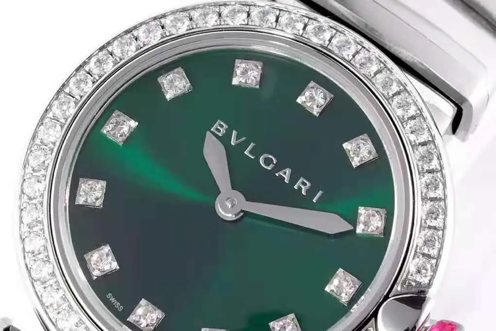 Lvcea esfera verde esmeralda en acero con bisel de diamantes - Imagen 3