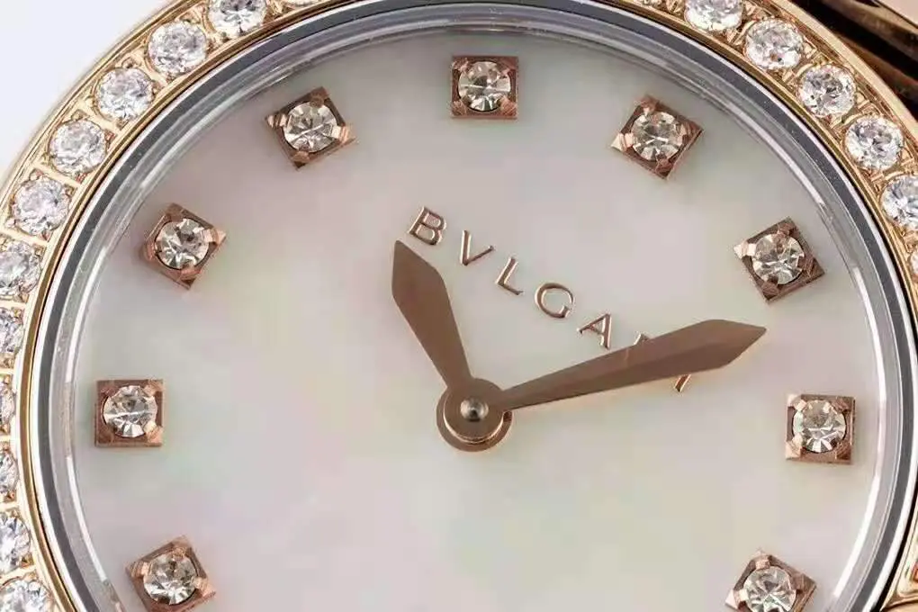 Lvcea MOP-Zifferblatt in Roségold/Stahl mit Diamantlünette – Bild 5