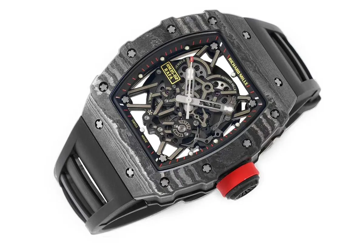 RM 035-02 Rafael Nadal carbonio NTPT su cinturino in gomma nero - immagine 2