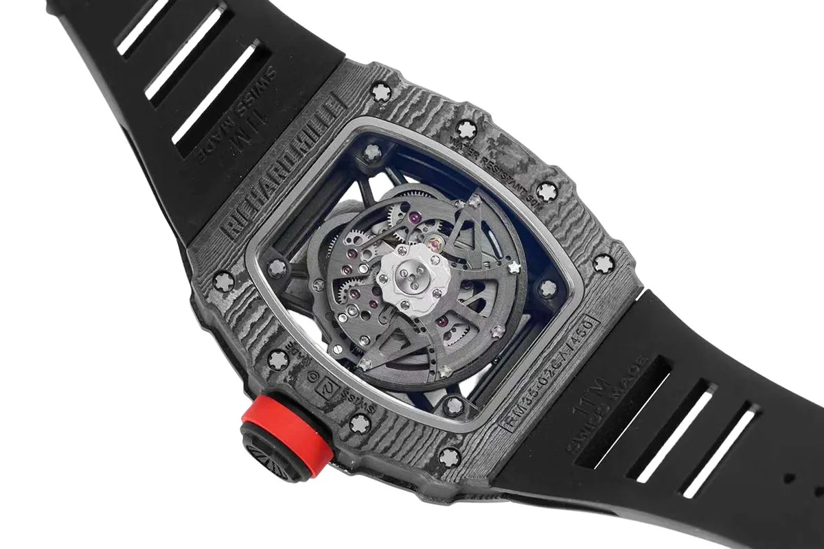RM 035-02 Rafael Nadal carbonio NTPT su cinturino in gomma nero - immagine 8