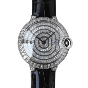 Ballon Bleu de Cartier 42mm cadran pavé de diamants en acier