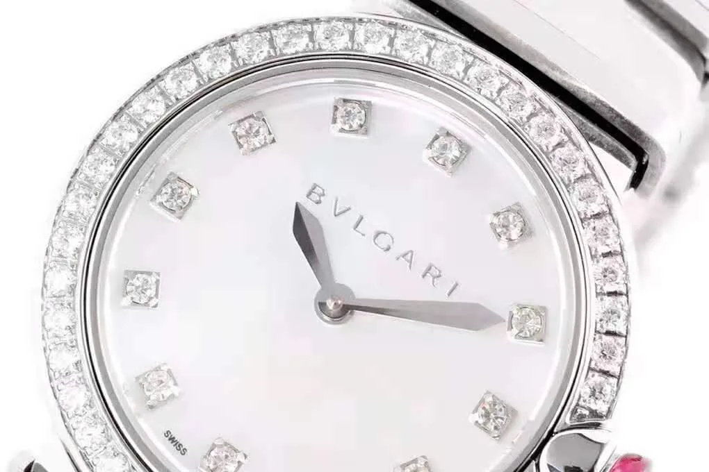 Lvcea esfera plateada en acero con bisel de diamantes - Imagen 5