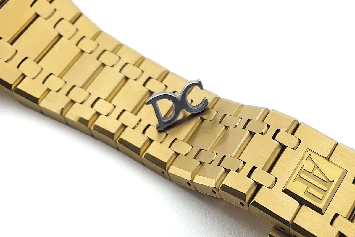 Royal Oak Chronograph mit Automatikaufzug blau/goldenes Zifferblatt in Gelbgold – Bild 6