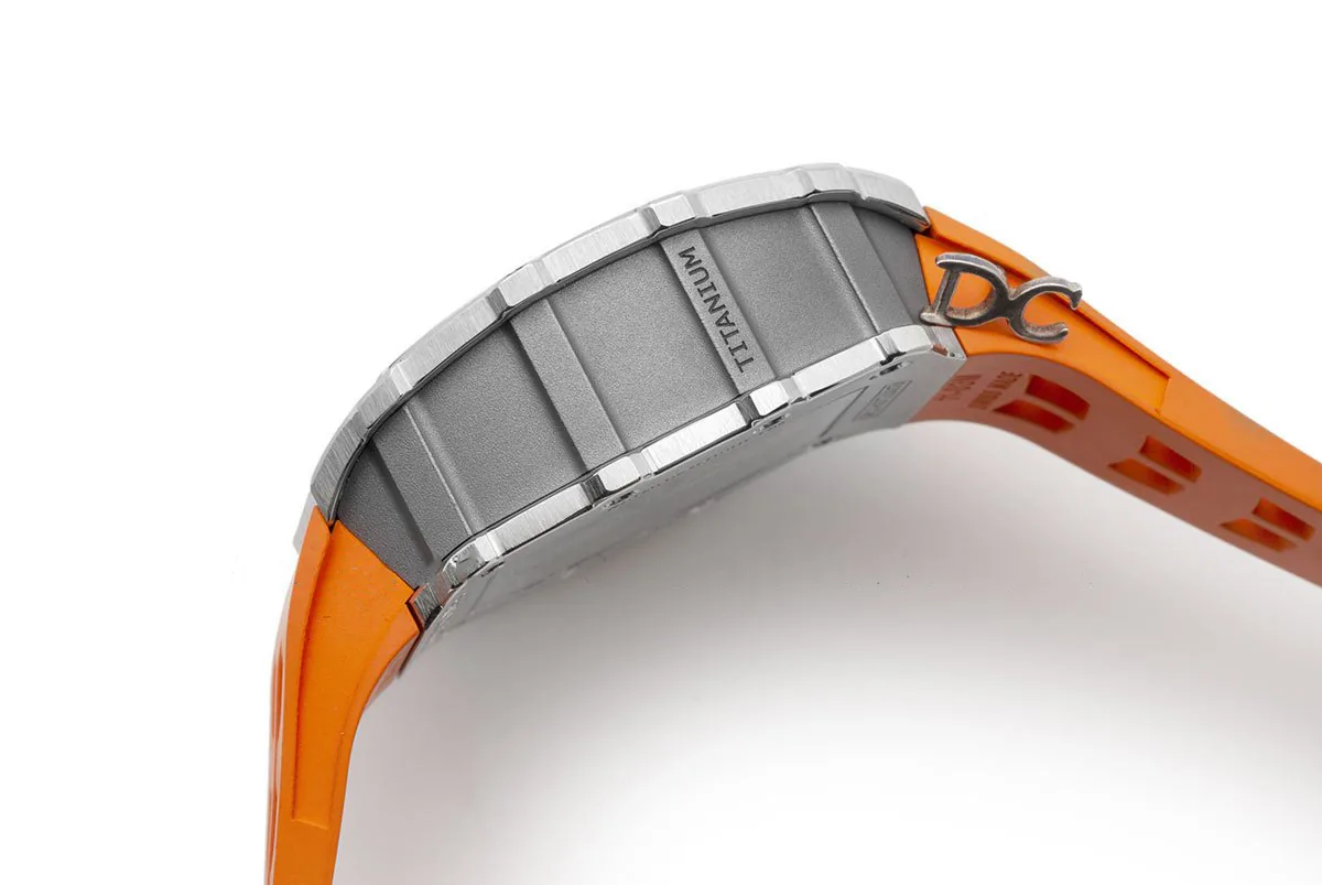 RM 011-03 Automatic Flyback Chronograph en titanio con caucho naranja - Imagen 7