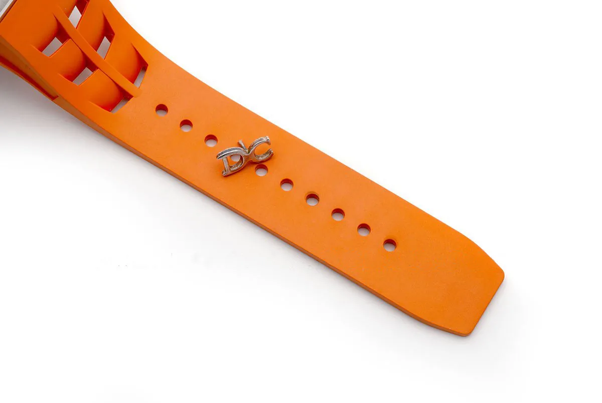 RM 011-03 Automatic Flyback Chronograph en titanio con caucho naranja - Imagen 6