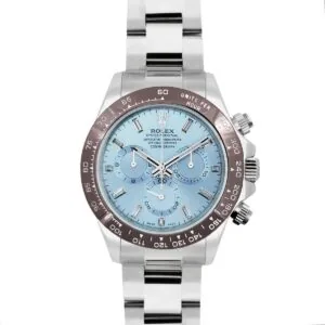 Daytona 116506 platine cadran bleu glacier index diamants