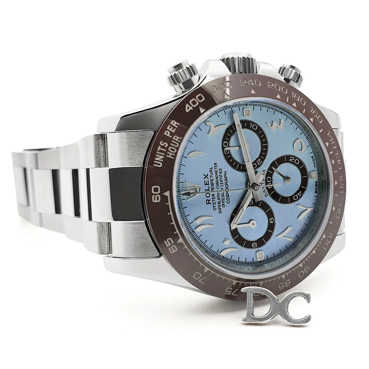 Daytona 116506 eisblaues Zifferblatt in Platin mit arabischen Ziffern – Bild 3