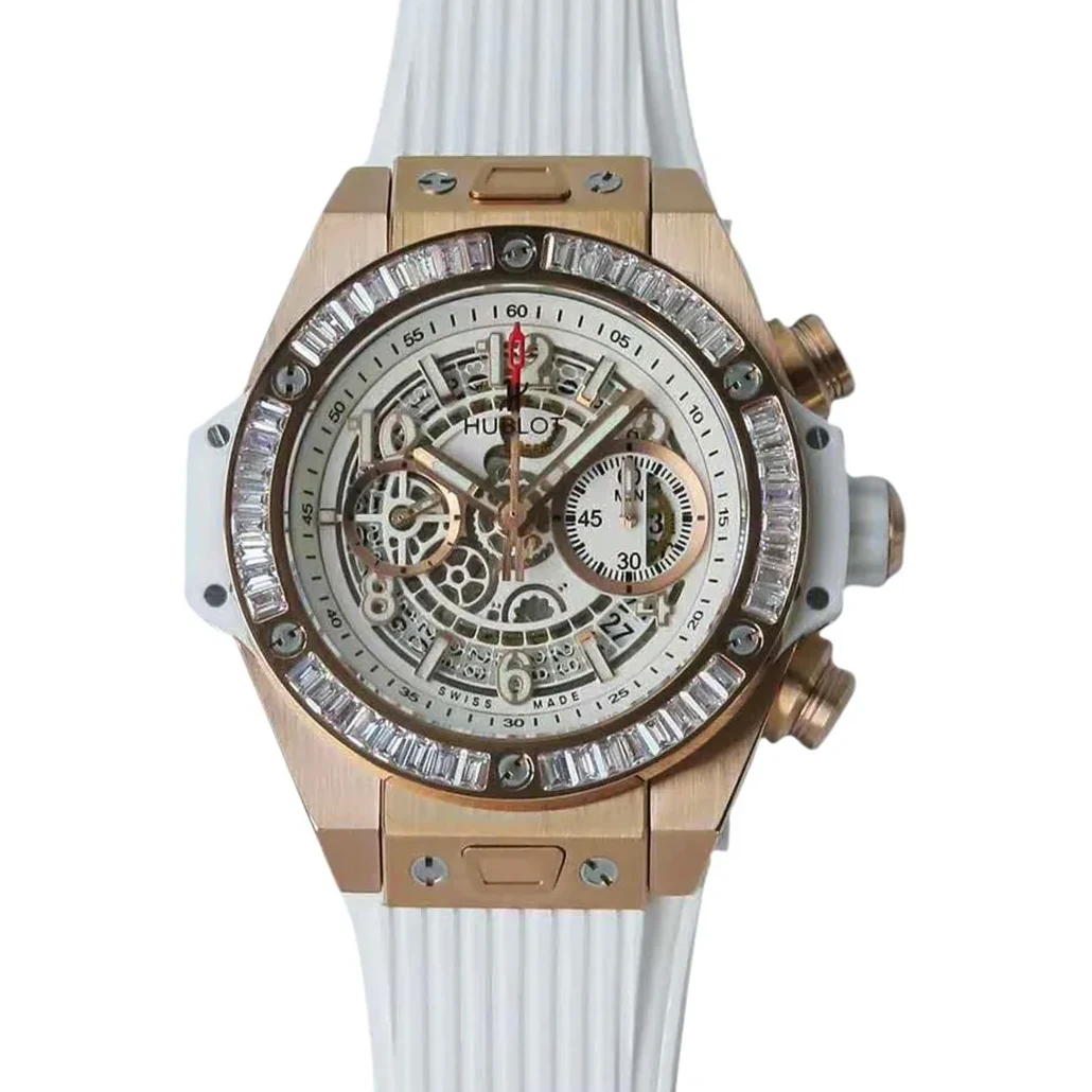 Big Bang Unico Gold White with Diamond