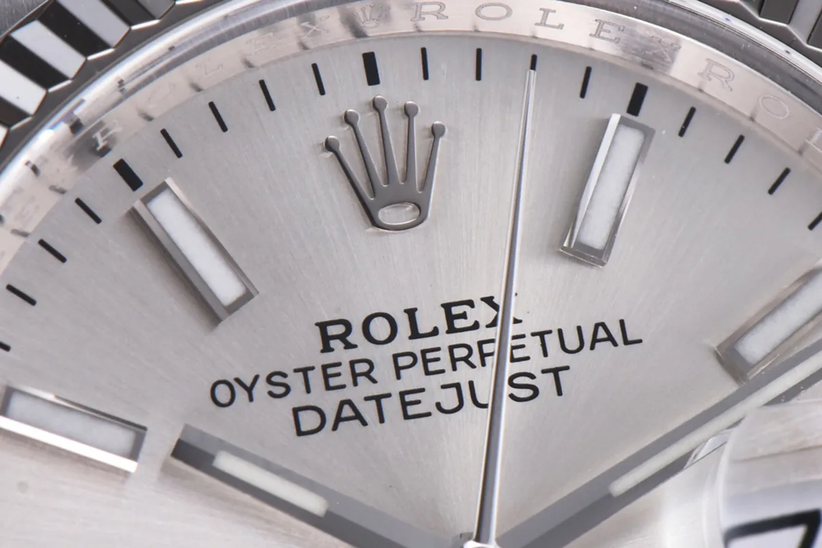 Datejust 36 126234 silbernes Zifferblatt mit Strichindizes in Stahl am Jubilé-Armband – Bild 3