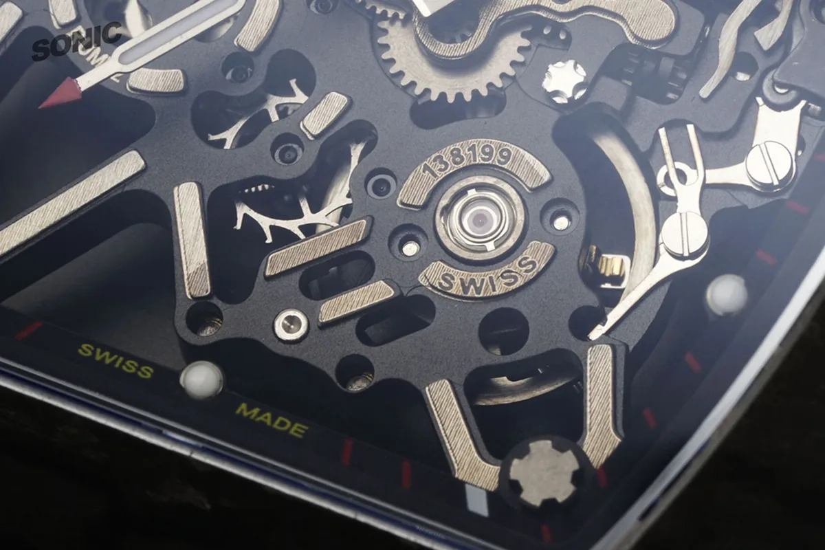 RM 035-01 Rafael Nadal carbonio NTPT su cinturino in nylon grigio (Sonic) - immagine 6