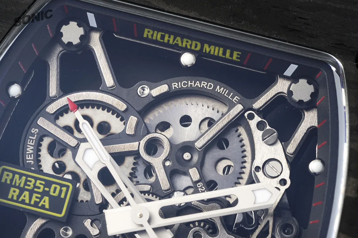 RM 035-01 Rafael Nadal carbonio NTPT su cinturino in nylon grigio (Sonic) - immagine 4