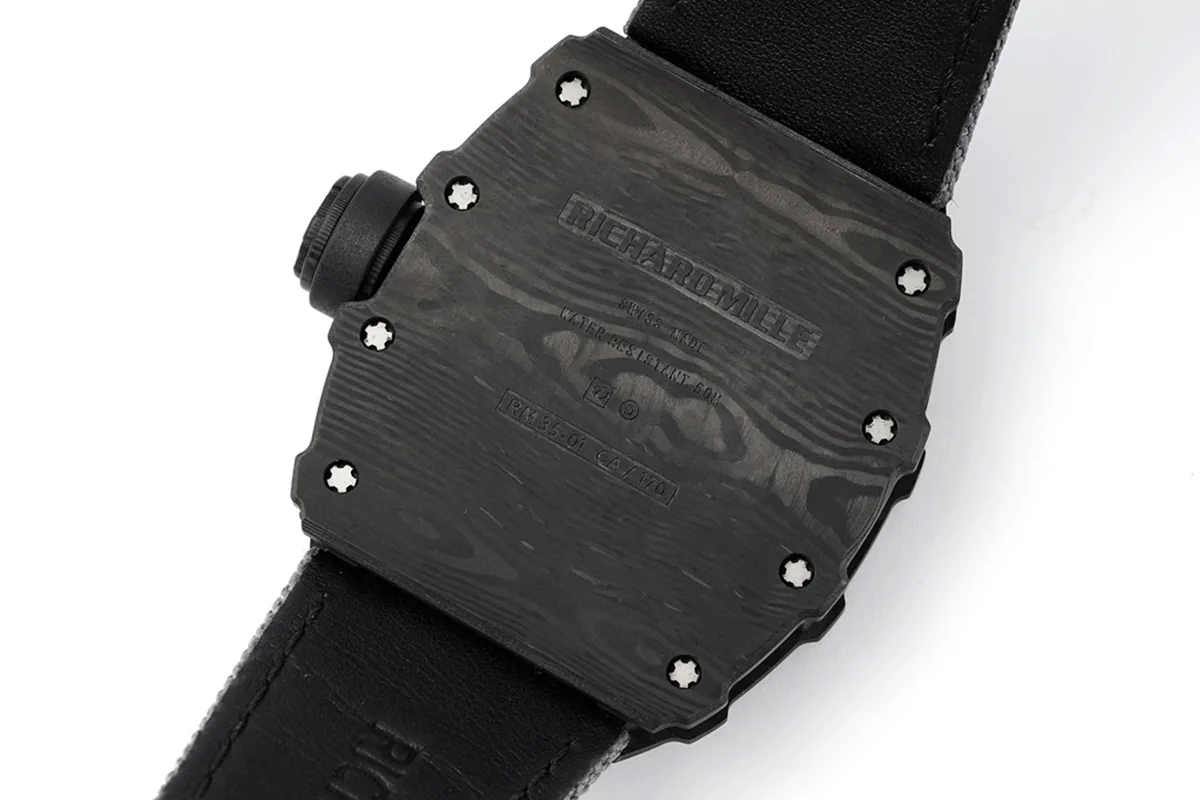 RM 035-01 Rafael Nadal carbonio NTPT su cinturino in nylon grigio (Sonic) - immagine 8