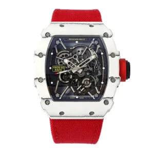 RM 035-01 Rafael Nadal NTPT bianco su cinturino in nylon rosso (Sonic)