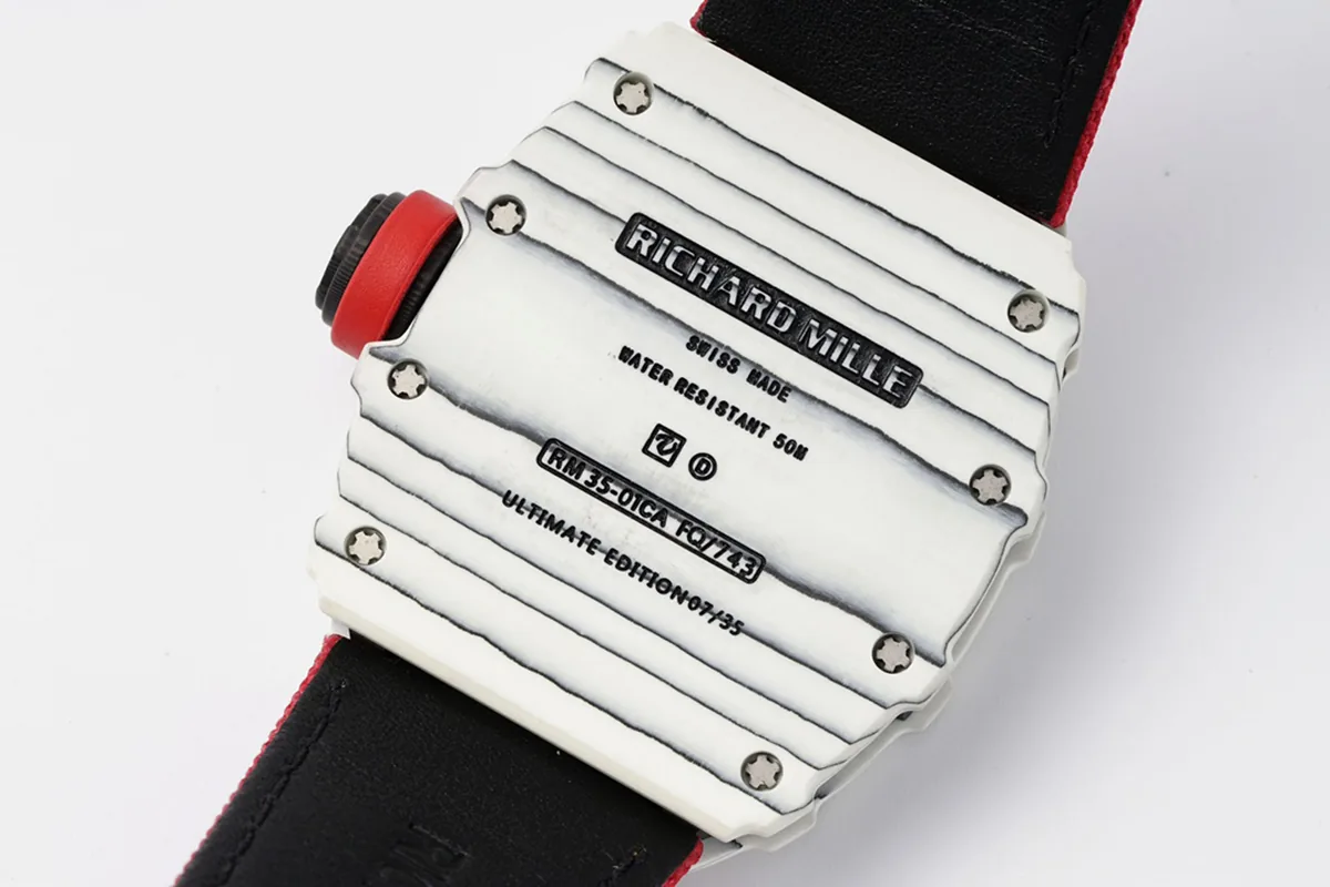 RM 035-01 Rafael Nadal weißes NTPT am roten Nylonarmband (Sonic) – Bild 8