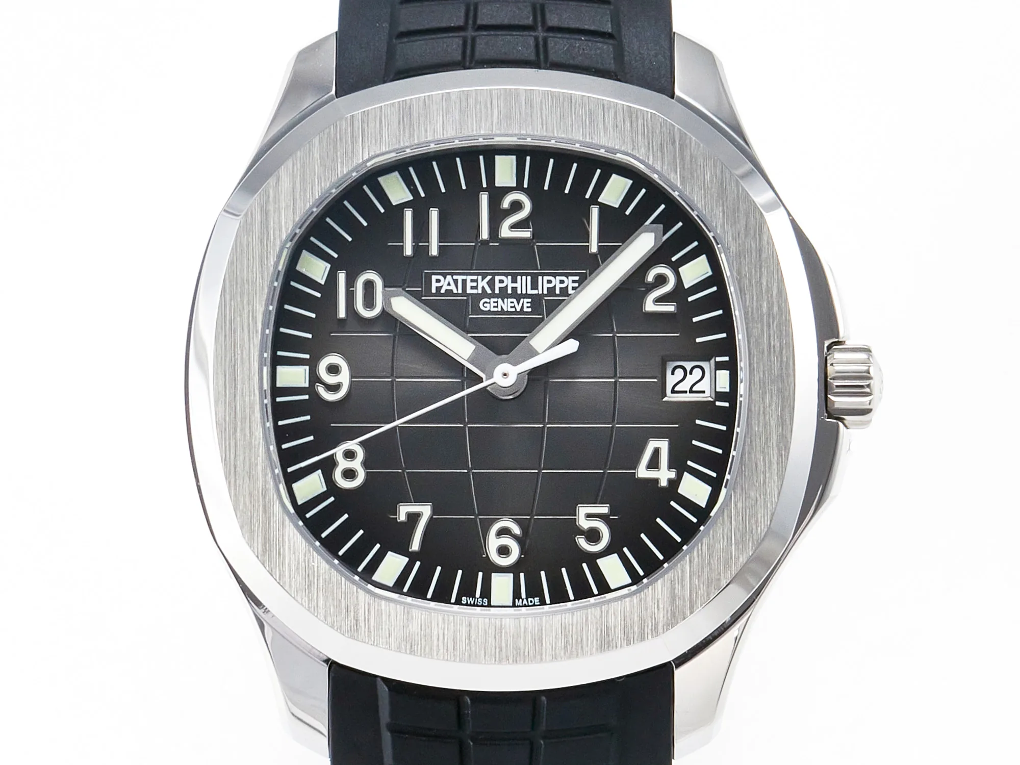Aquanaut 5167 40mm SS 3KF 1:1 Best Edition cadran noir sur bracelet en caoutchouc noir A330 Super Clone V3 – Image 3