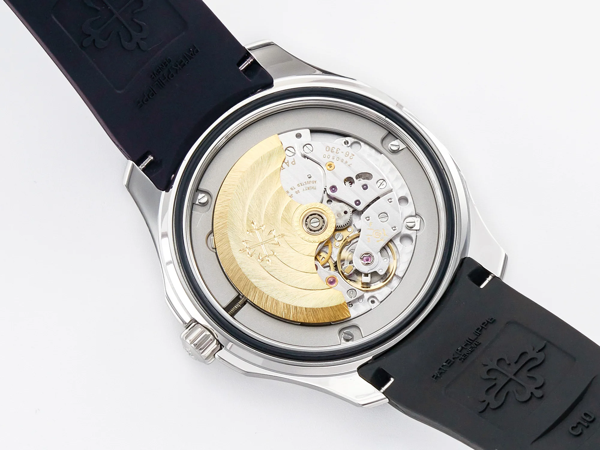 Aquanaut 5167 40mm SS 3KF 1:1 Best Edition cadran noir sur bracelet en caoutchouc noir A330 Super Clone V3 – Image 15