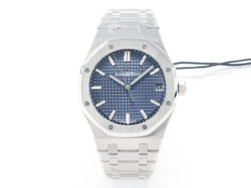 Royal Oak 41mm 15500 SS ZF 1:1 Best Edition blaues strukturiertes Zifferblatt am SS-Armband SA4302 Super Clone V3 – Bild 2