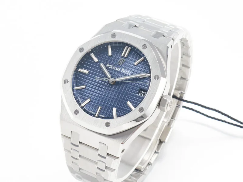 Royal Oak 41mm 15500 SS ZF 1:1 Best Edition blaues strukturiertes Zifferblatt am SS-Armband SA4302 Super Clone V3 – Bild 5