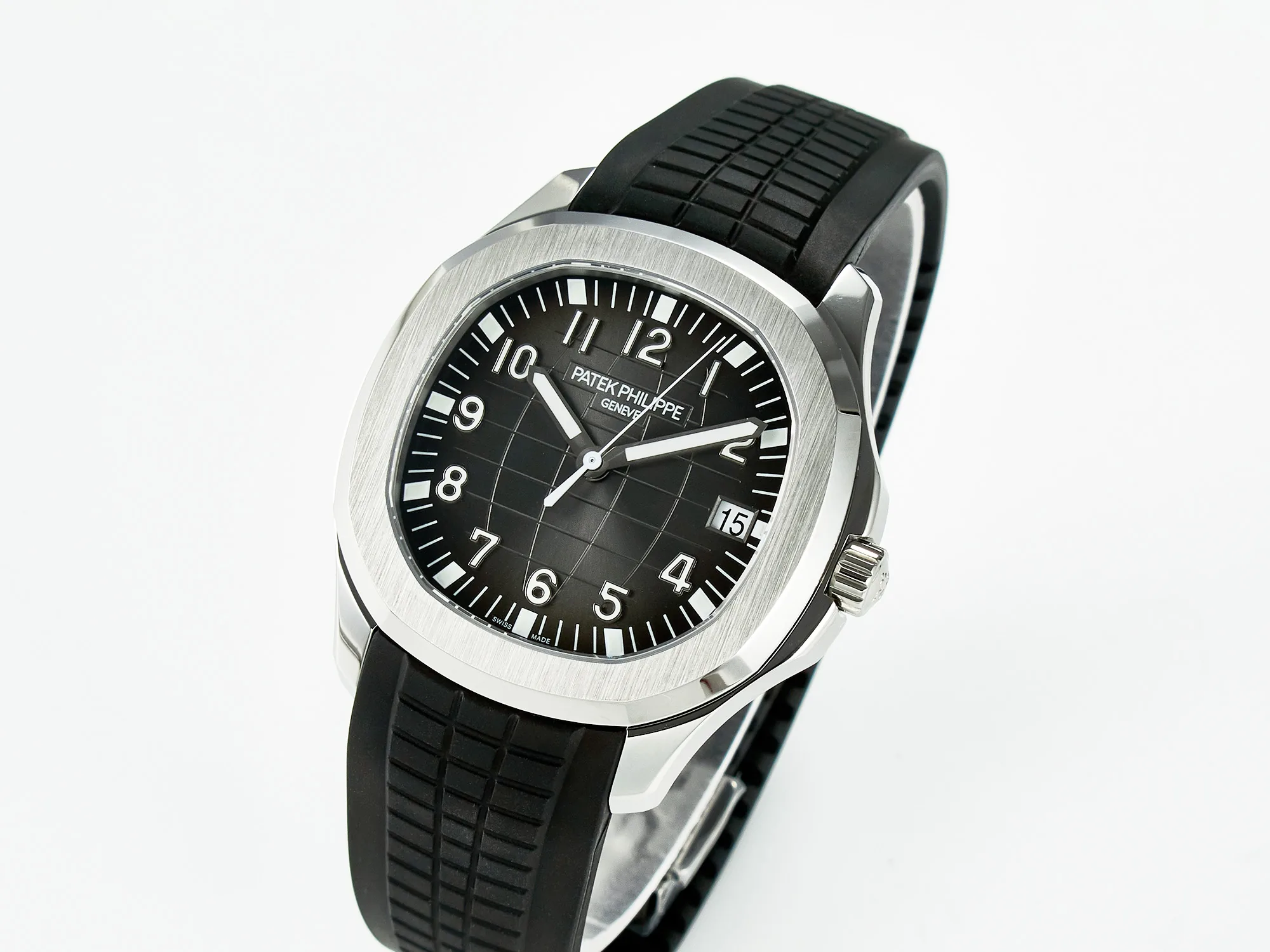 Aquanaut 5167A SS ZF 1:1 Best Edition esfera negra con correa de caucho negra A324 Super Clone(nuevo cierre) - Imagen 4