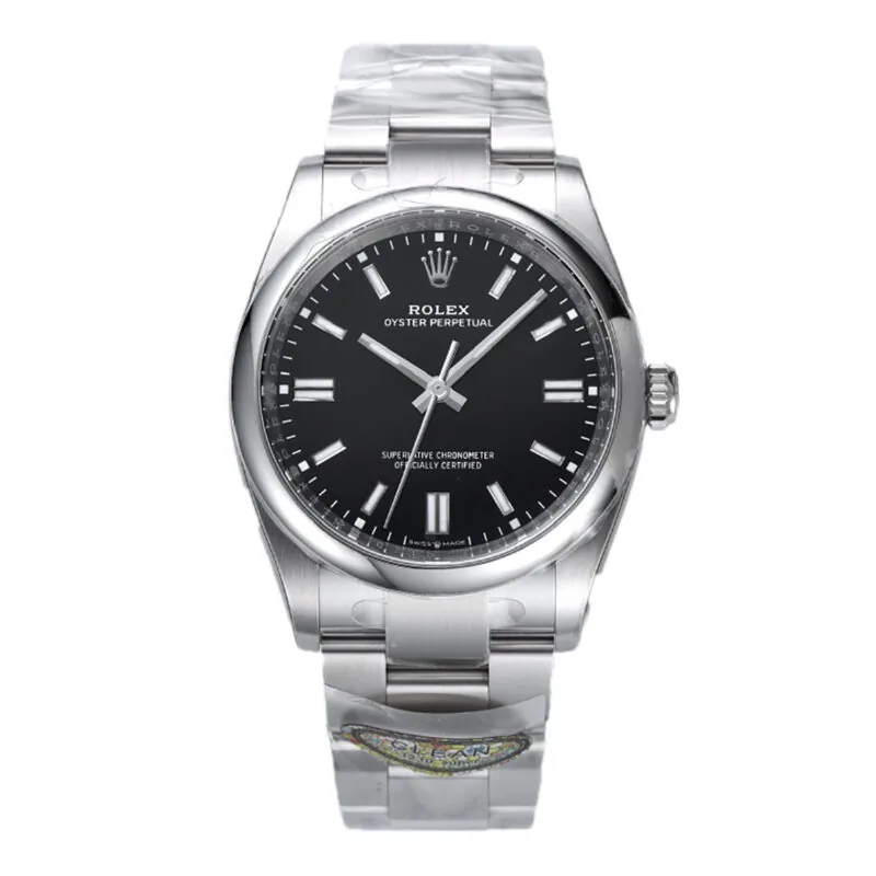 Clean Factory Rolex Oyster Perpetual 36mm quadrante nero brillante 124300 - immagine 2