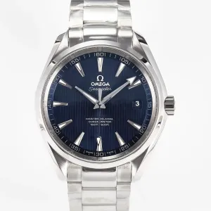 Aqua Terra 150M SS VSF 1:1 Best Edition Blue Textured Dial on SS Bracelet A8500 Super Clone