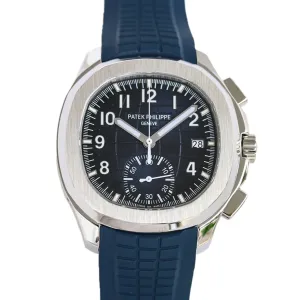 Aquanaut 5968G-001 Blue Dial on Blue Rubber Strap in Steel