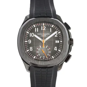 Aquanaut 5968G Black Dial on Black Rubber Strap in PVD