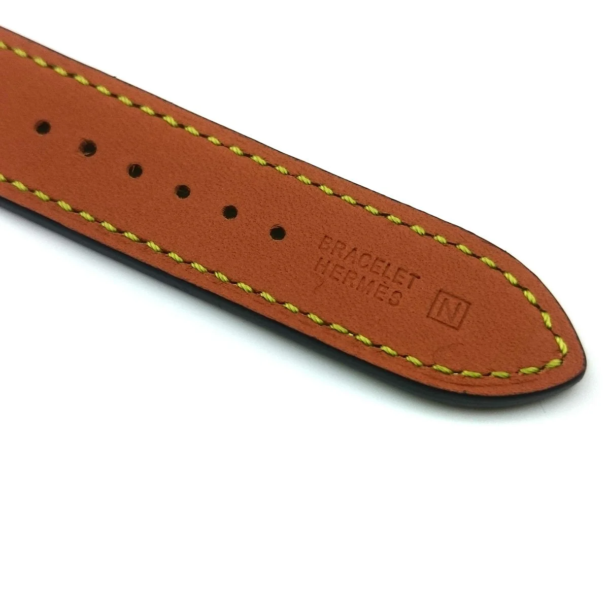Arceau Petite Steel with Diamond Bezel on Yellow Epsom Leather Strap