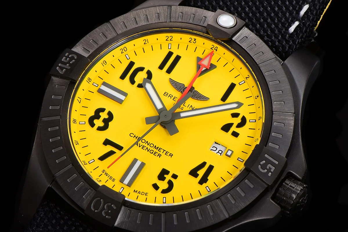Avenger Automatic 45 Yellow Dial in PVD