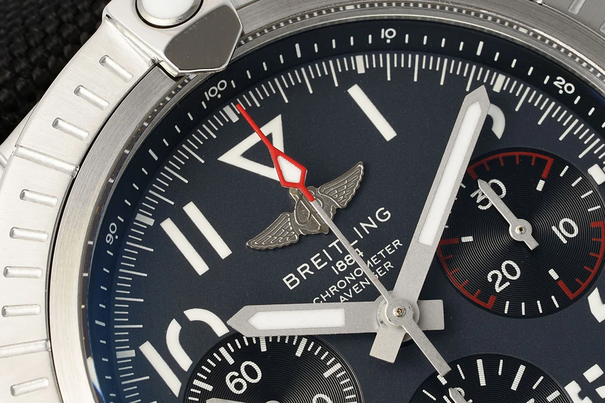 Avenger B01 Chronograph 45 Black Dial in Steel