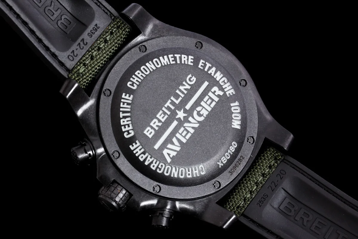 Avenger Hurricane Black Dial on Green Nylon Strap