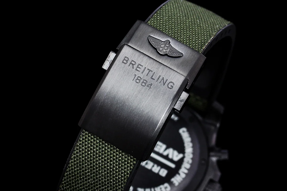 Avenger Hurricane Black Dial on Green Nylon Strap