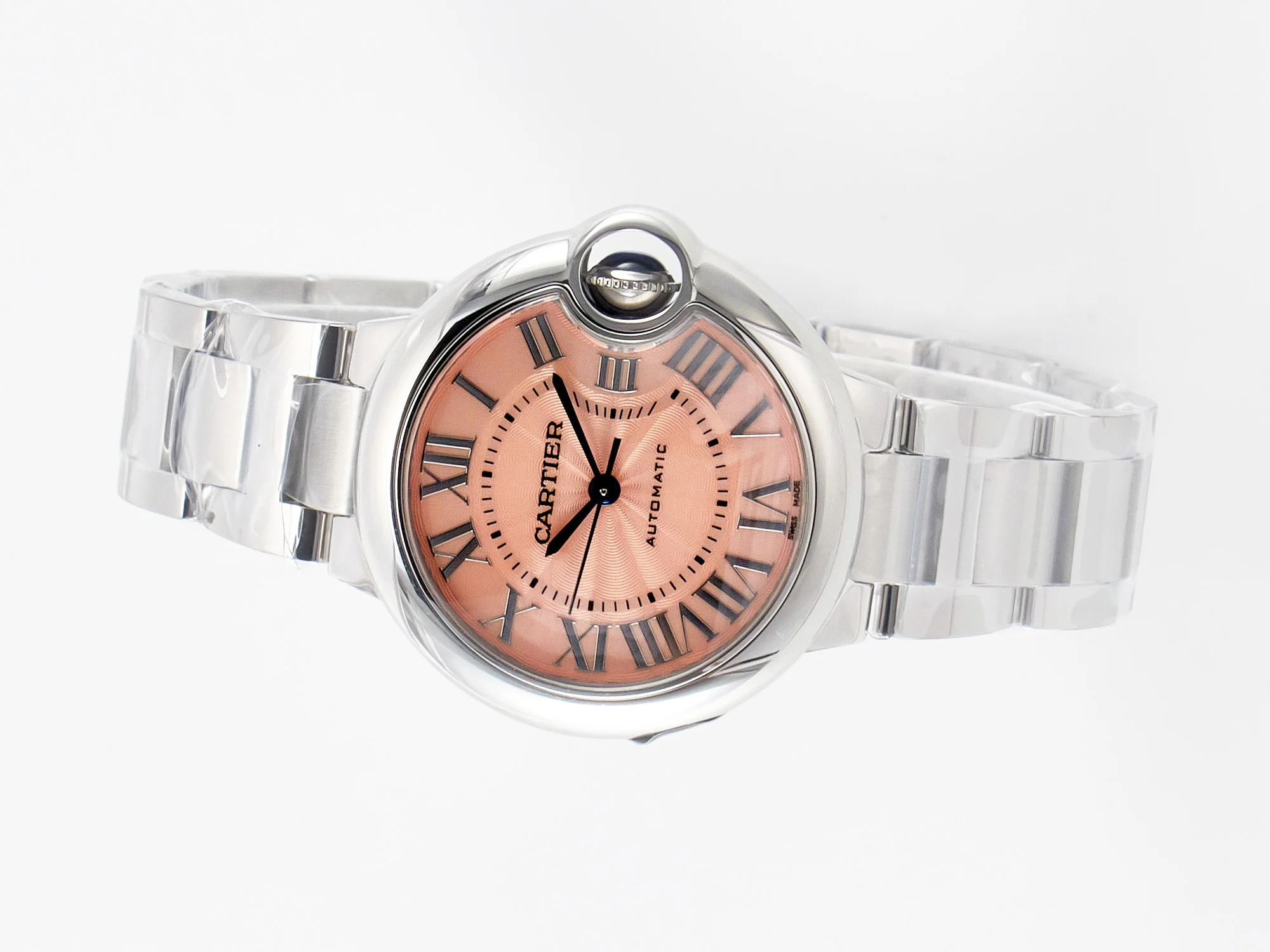 Ballon Bleu 33mm SS AF 1:1 Best Edition Pink Dial on SS Bracelet SEIKO NH05A
