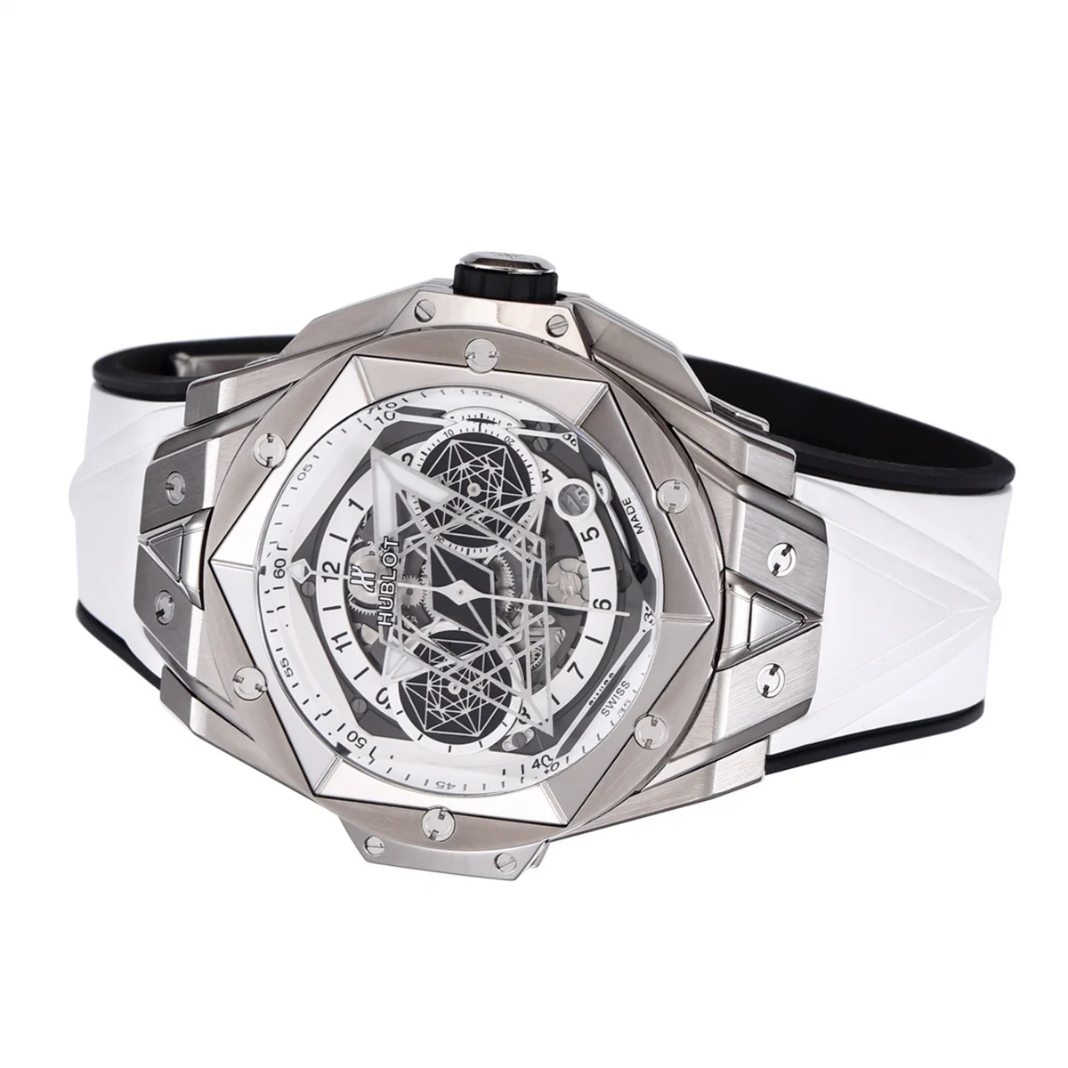 Big Bang Sang Bleu II White Dial in Titanium
