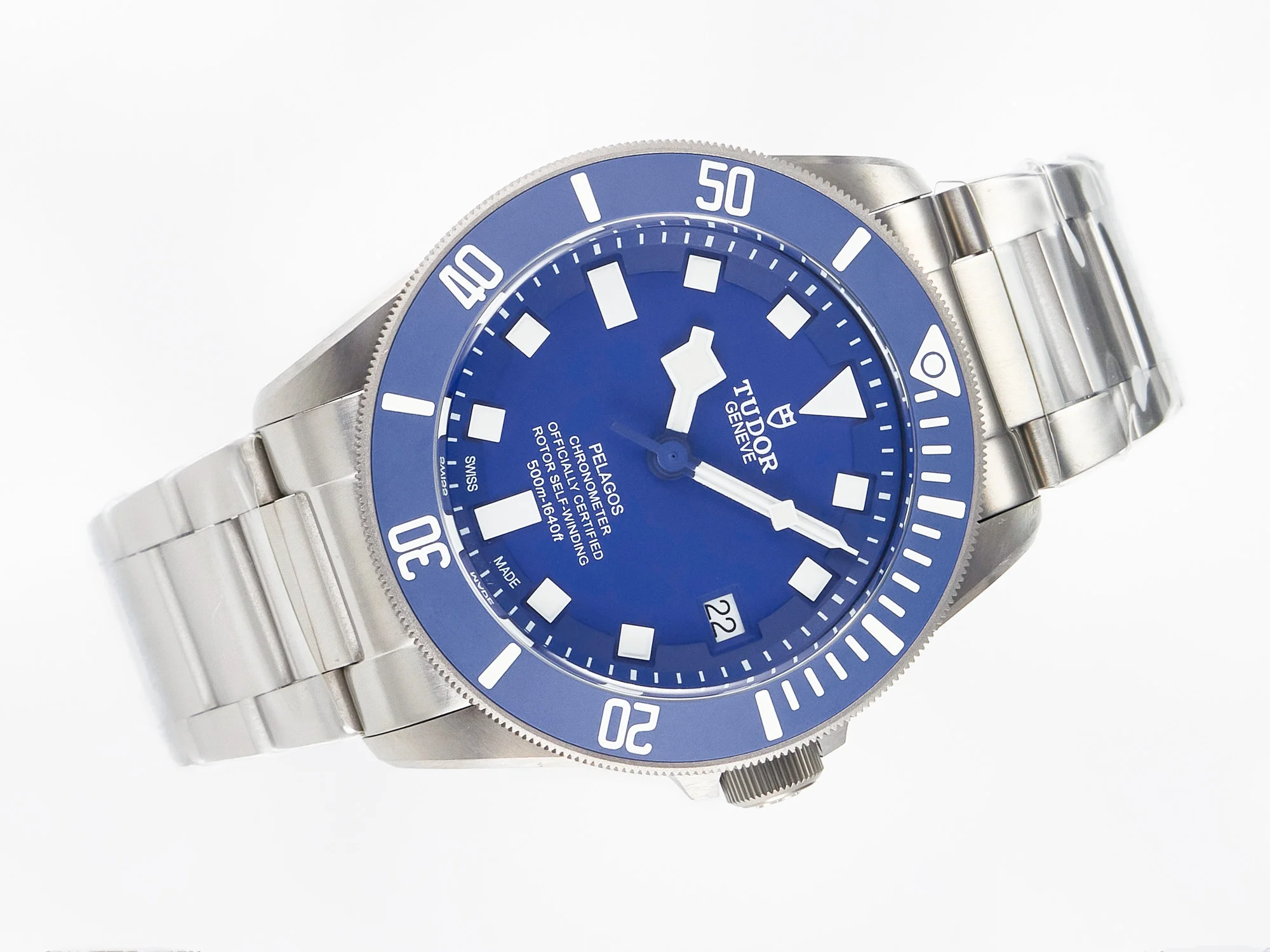 Blue Pelagos XF 1:1 Best Edition on Titanium Bracelet A2824 V5