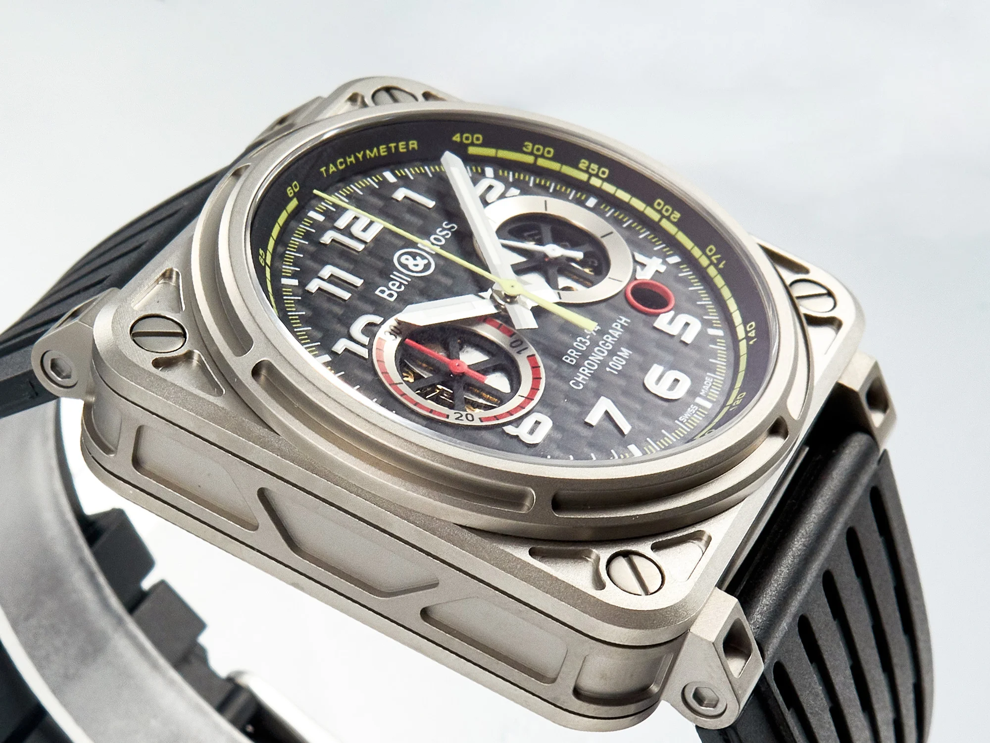 BR03-94 Chrono BRSF 1:1 Best Edition Carbon Dial on Black Rubber Strap A7750