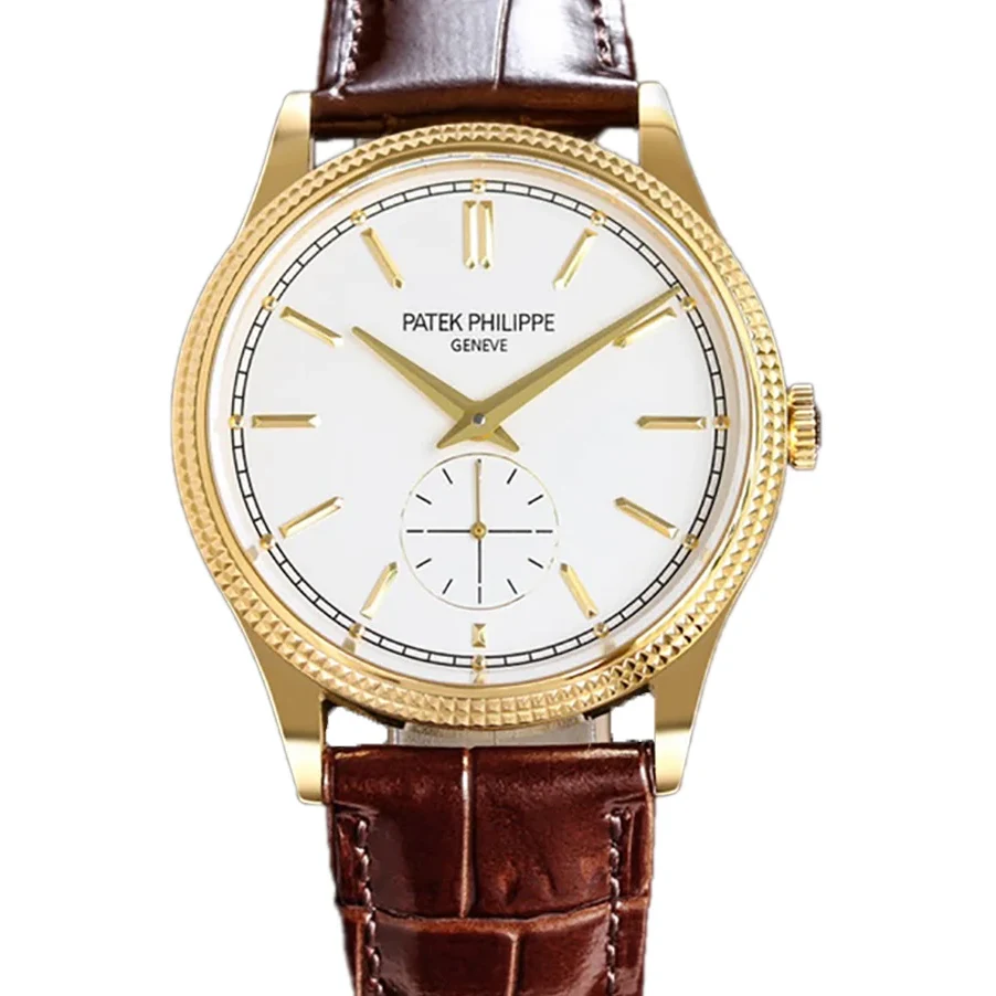 Calatrava 6119R White Dial in Yellow Gold