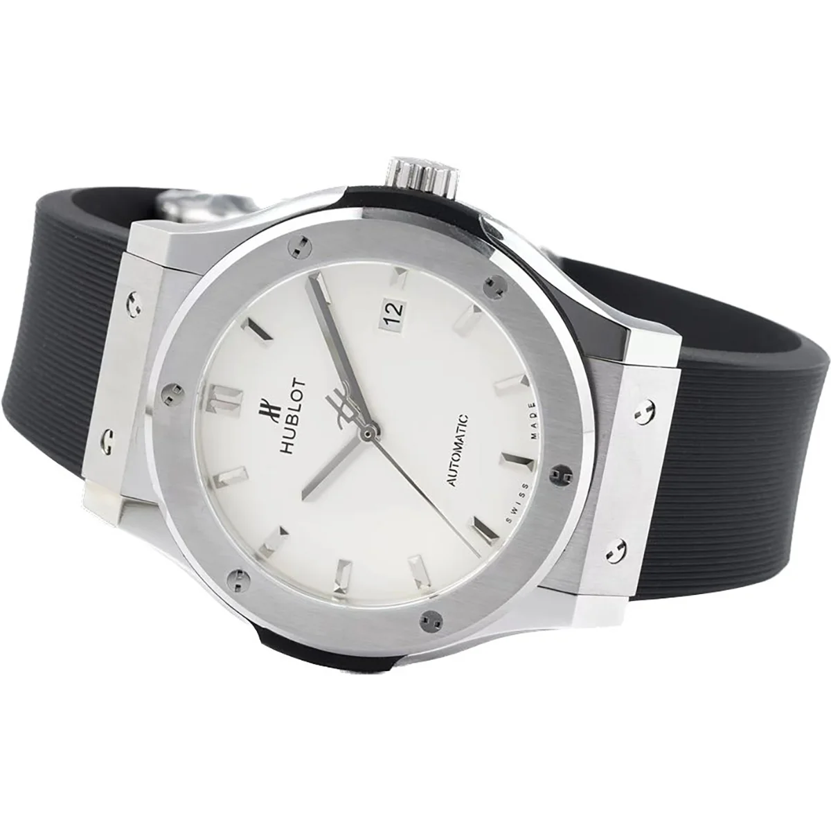 Classic Fusion Automatic 42mm White Dial on Rubber Strap