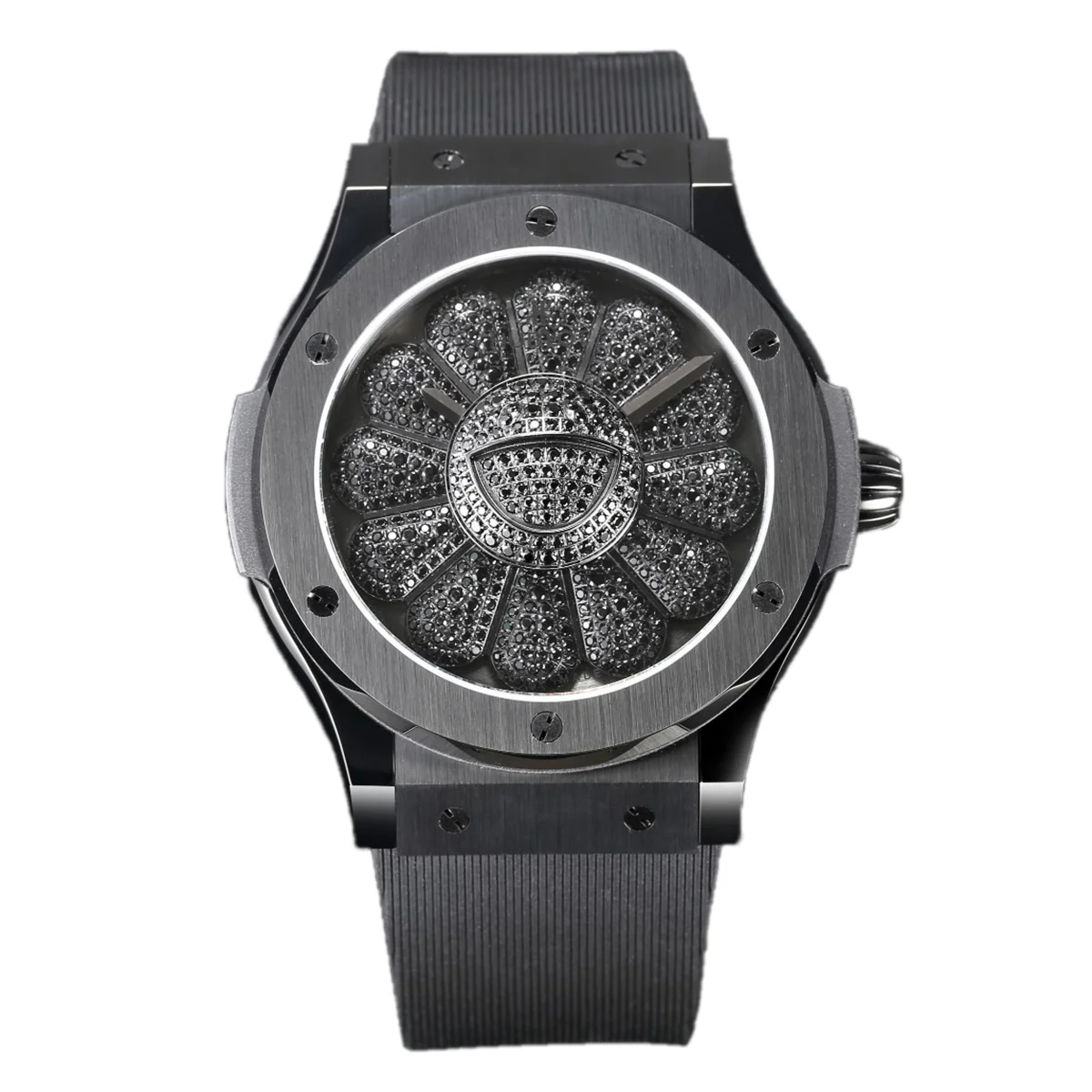 Classic Fusion Takashi Murakami 45mm Sunflower Dial on Rubber Strap