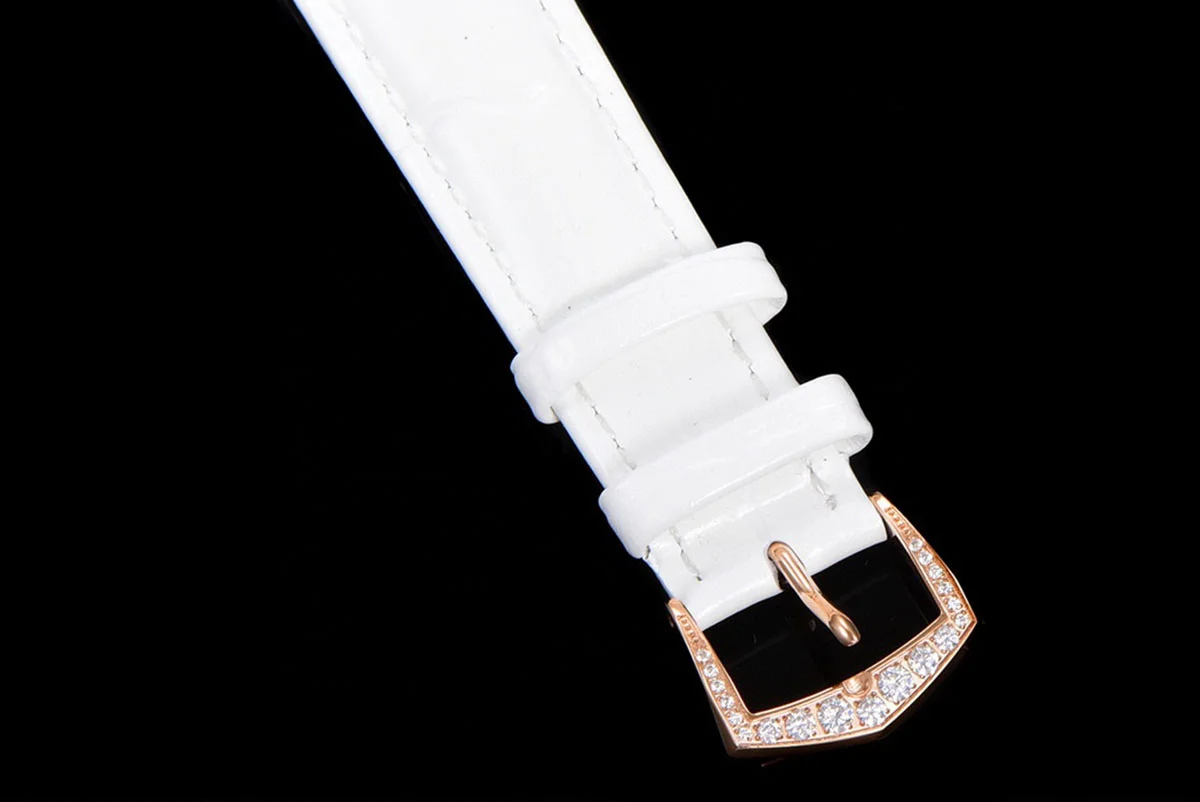 Complications 4948G Annual Calendar Moonphase MOP Dial in White Pink on Leather Strap