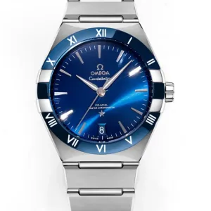 Constellation Co-Axial Master Chronometer 41mm Blue Dial with Ceramic Bezel on Bracelet