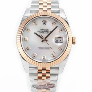 Datejust 126331 41mm 904L SS/RG Clean 1:1 Best Edition MOP Diamond Dial on Jubilee Bracelet VR3235