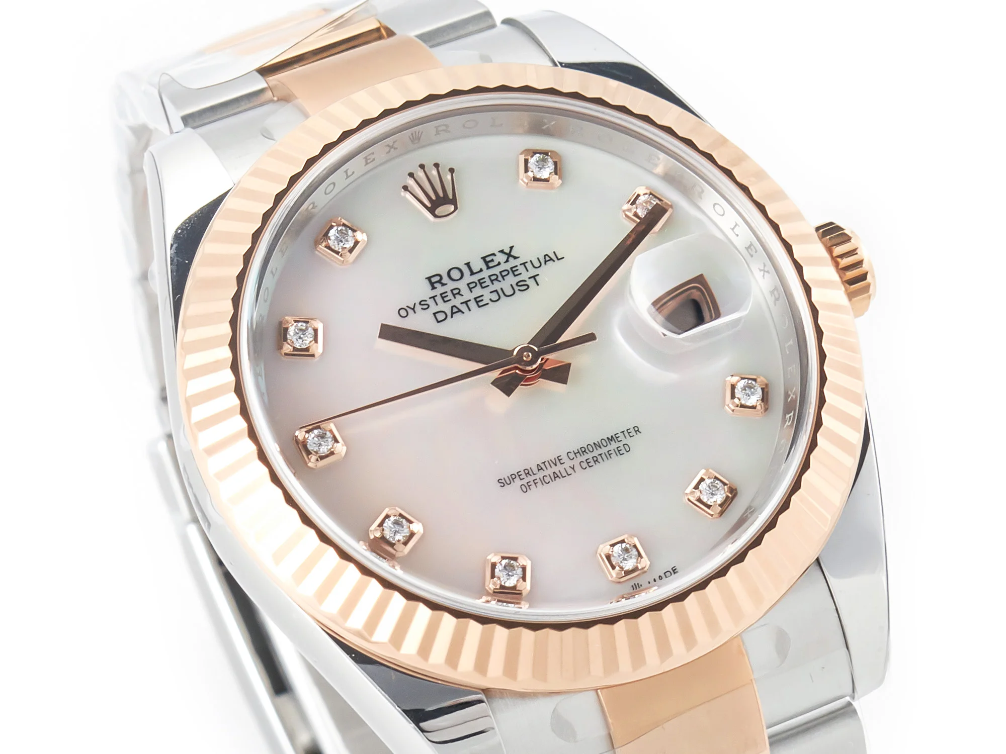 Datejust 126331 41mm 904L SS/RG Clean 1:1 Best Edition MOP Diamond Dial on Oyster Bracelet VR3235